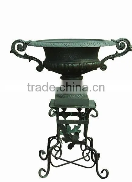 Indoor cast iron flower pot decorative flower pot for home and hotel