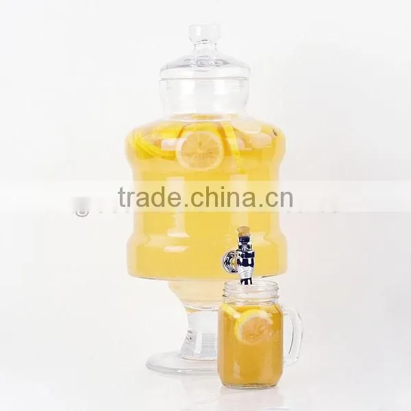 glass water jar with tap