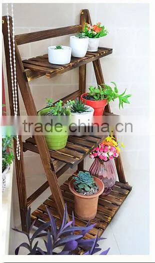 RH-H21 wooden stripes Supermarket Wine Rack Display Shelf