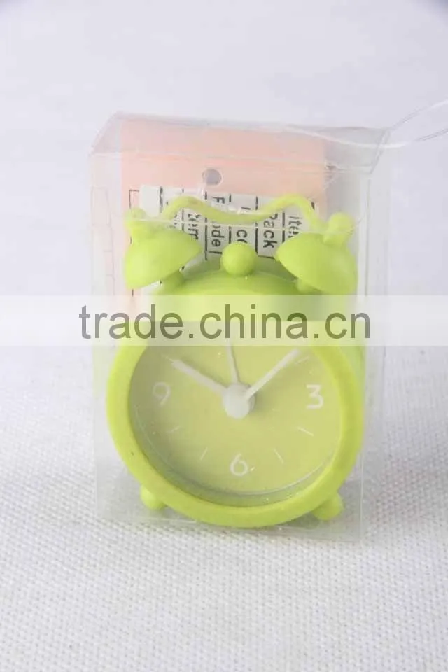 Small round silicone table clock fashionable alarm clock