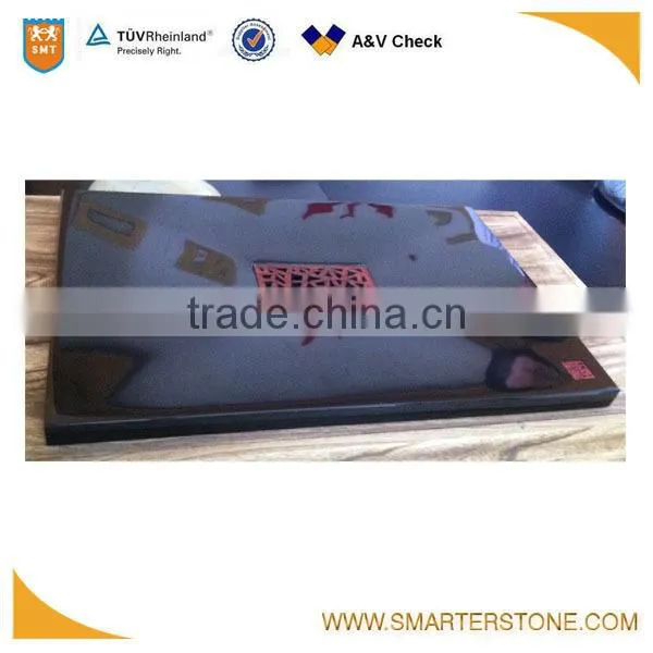 Absolute black china countertops polished with long edge square angle