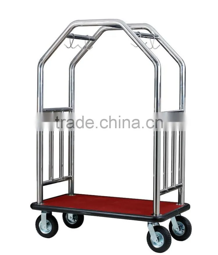 High quality stainless steel hotel luggage cart BY-385