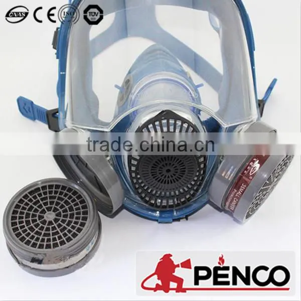 Double-canister silicone rubber full face shield with factory price