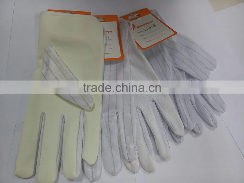 DDSAFETY 2017 Natural Cotton Interlock Anti Static Safety Gloves