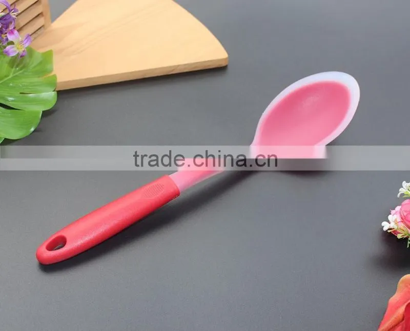 CK-3121 Food grade FDA & LFGB 6pcs gadget silicone kitchen cooking tools set eco silicone kitchen utensil set with PP handle