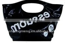 Eco-friendly shinning handled PU Ladys tote bag