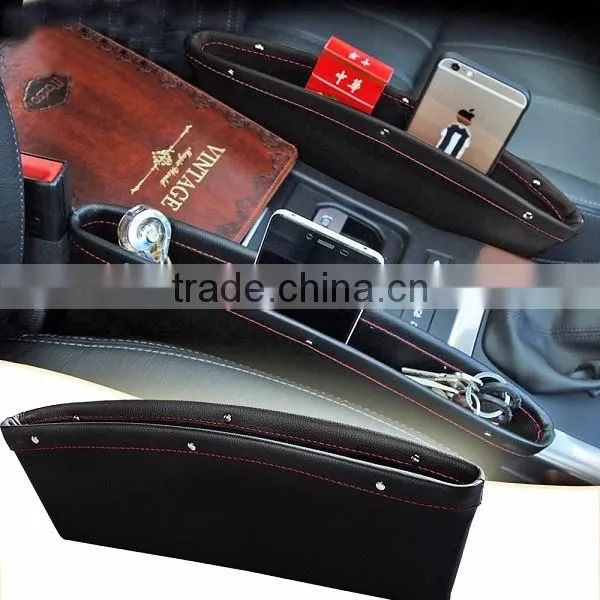 Premium PU Leather Seat Catch Car Seat Slit Pocket Organizer
