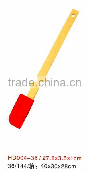Silicone Dough scraper dough spatula wood handle