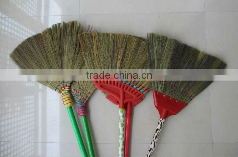 Korea new design natural silvergrass wooden handle broom