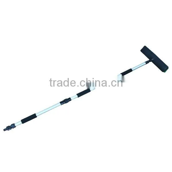 wash garden scrub brush with water flow