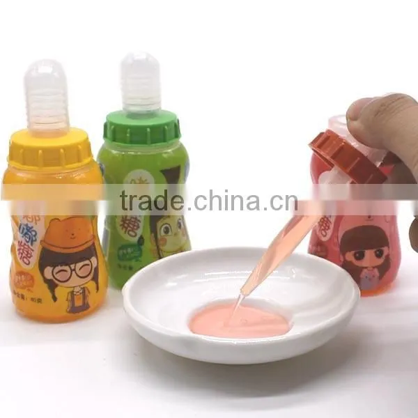 Funny Dropper Shape Bottle Sour Fruit Juice Liquid Candy for Kids