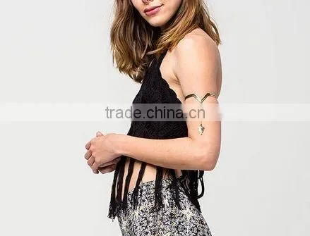 Sexy Backless Tassel Crochet Fringe Womens Halter Tops HST2132