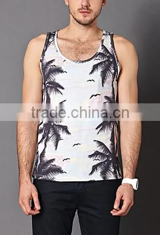 Round Neck Print Custom Wholesale Unisex Tank Top