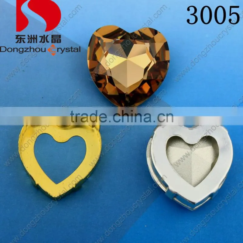 Loose light smoked topaz color crystal jewelry fancy glass stone