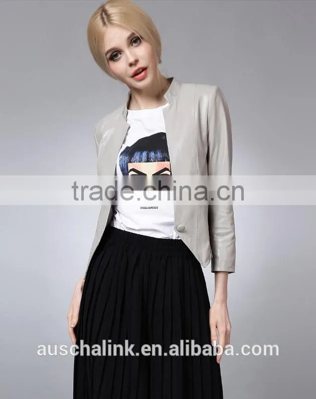 european style latest design women sexy leather jacket competitive price