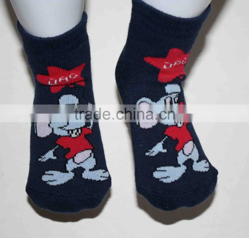 Baby dark blu bright color terry towelling cloth socks