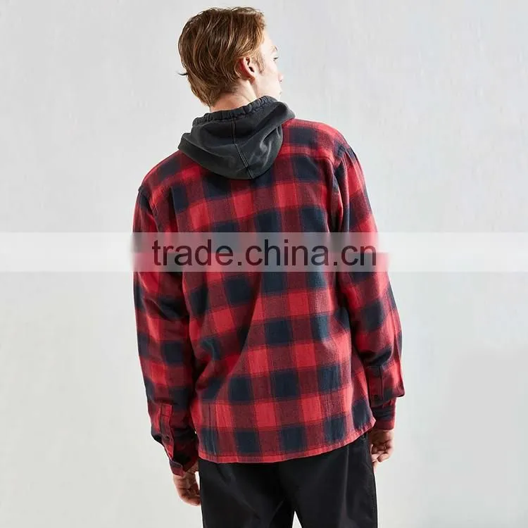 Custom long sleeve check shirts for men Italian style linen mens shirts designer