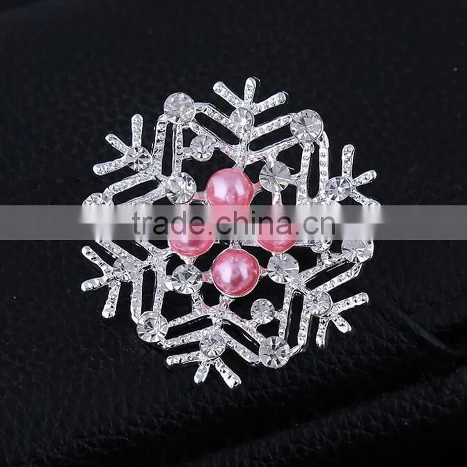F20041N New design Christmas snow brooch pins fancy frooch pins