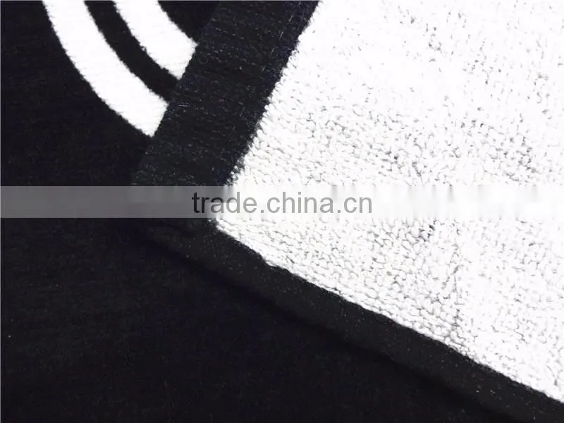 Custom design full size jacquard logo terry bar towel