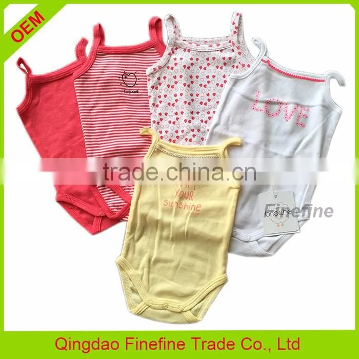 Newborn baby gift set baby wear sleeveless baby romper China
