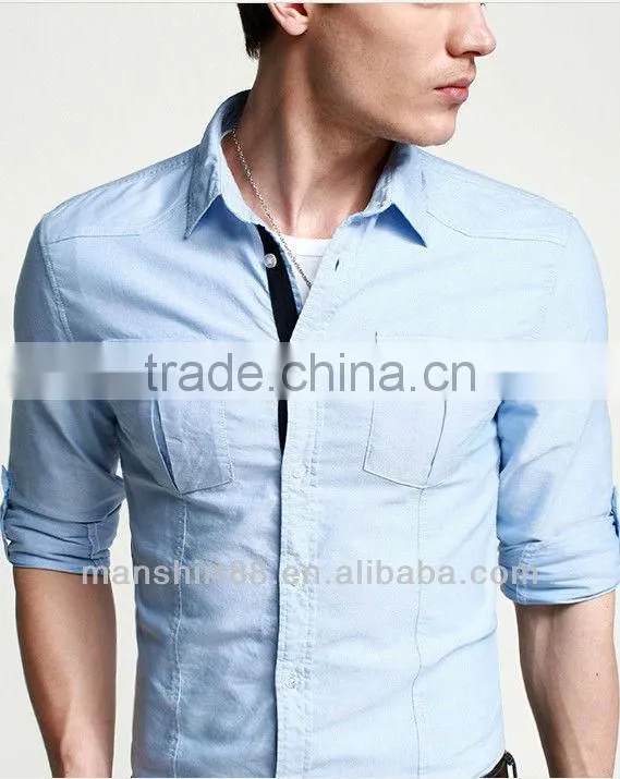 men's slim fit oxord casual shirt for men