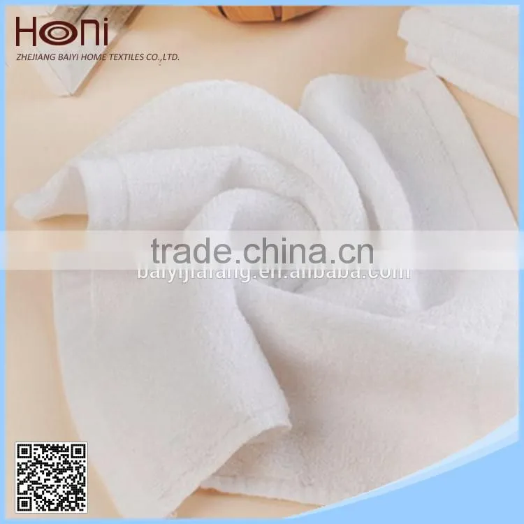 100% Cotton Woven 21S Yarn White Color Hotel Towels