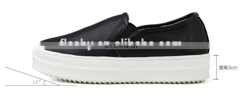 Wholesale leisure shoes canvas high heel sneakers