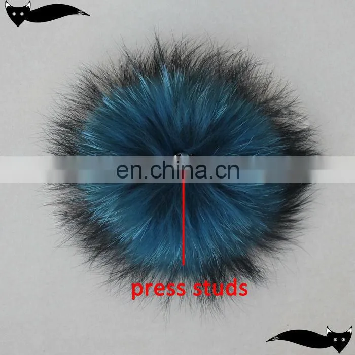 Genuine ocean depths 14cm raccoon fur balls for hats