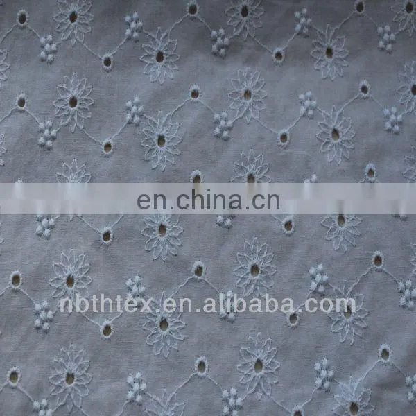 100% cotton embroidery fabric stock lot