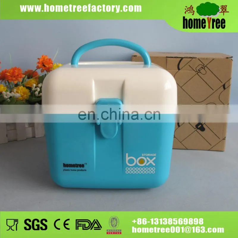 Tidy Convinient Quckily Plastic Multipurpose Storage Box With Dividers And Handle