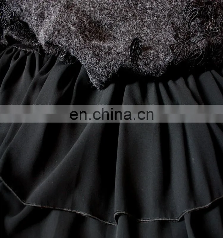 women tunic pure color pleated shirt with embroidery high neck winter causal tunic tops