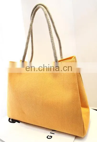 High Quality Grey Color Linen Personalized Office Ladies Bag Woman Shoulder Bag