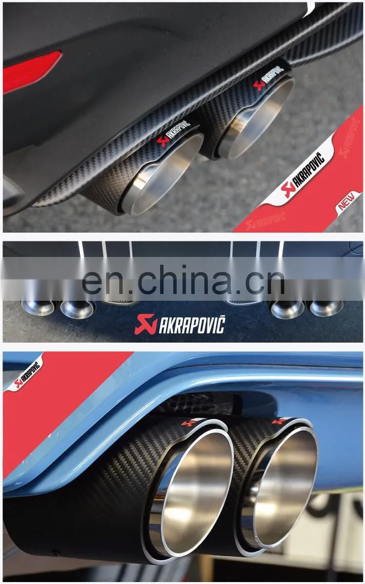 Carbon Fiber Akrapovic exhaust tip car part universal tip