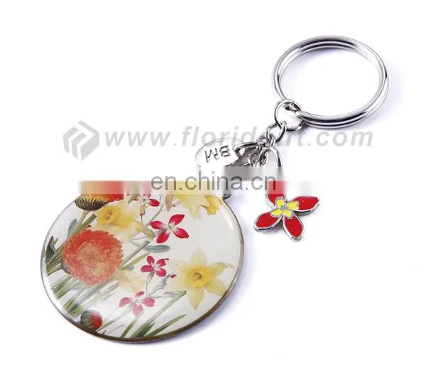 Hot sale custom metal keychain with epoxy logo for gift