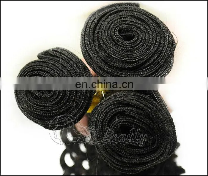 12"-32" Black Hair Deep Weave Brazilian Deep Wave Curly Hair 3 Bundle