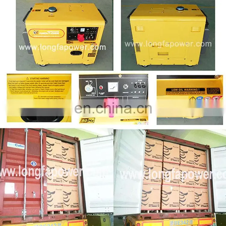 6.5KW 220V/380V Three Phase Air-Cooled Portable Kipor Silent Diesel Generator (Prices)