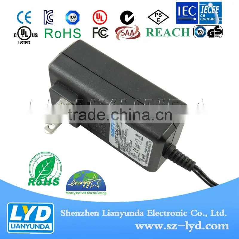 Hot Sale AC DC 9V 3A 27W adapter for beauty equipment with UL FCC CE approval