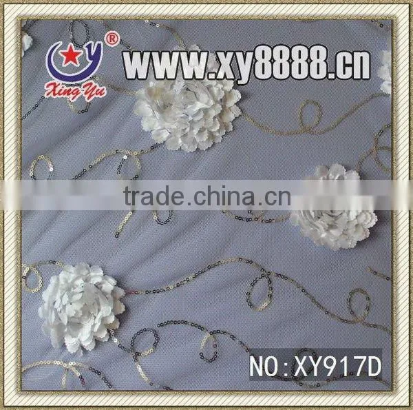 2013 Wholesale fashion and high quality sequin embroidery lace fabric