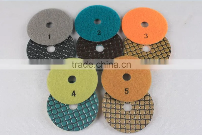 5 step Granite dry polishing pad