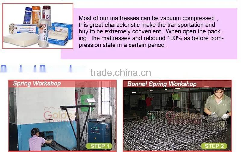 Golden Furniture Manufacture Happy Dream Pocket Spring Mattress with Good Quality GZ2015-5#
