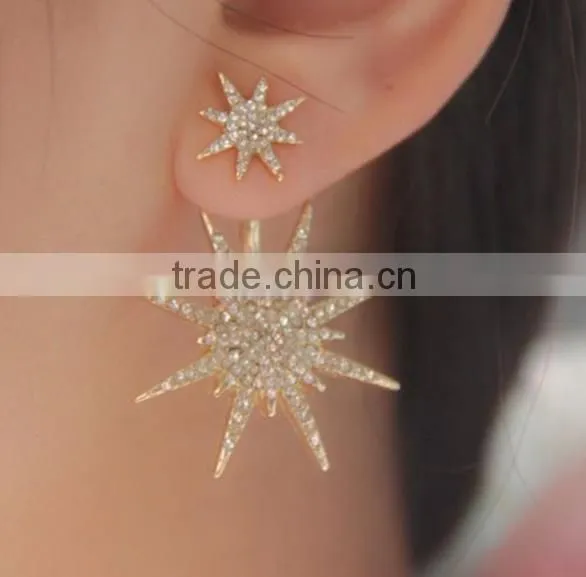 wholesale simple designs 18k gold flower stud earring models
