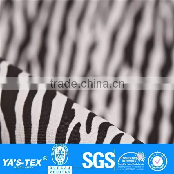 Polyester spandex cow print fabric
