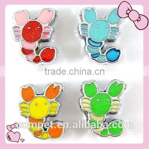 Scorpion Cartoon Enamel Slide Charm 8mm inner Width Wholesale