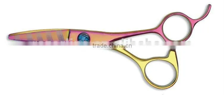 Stainless Steel Convex Titanium Color Scissor(LGP988)