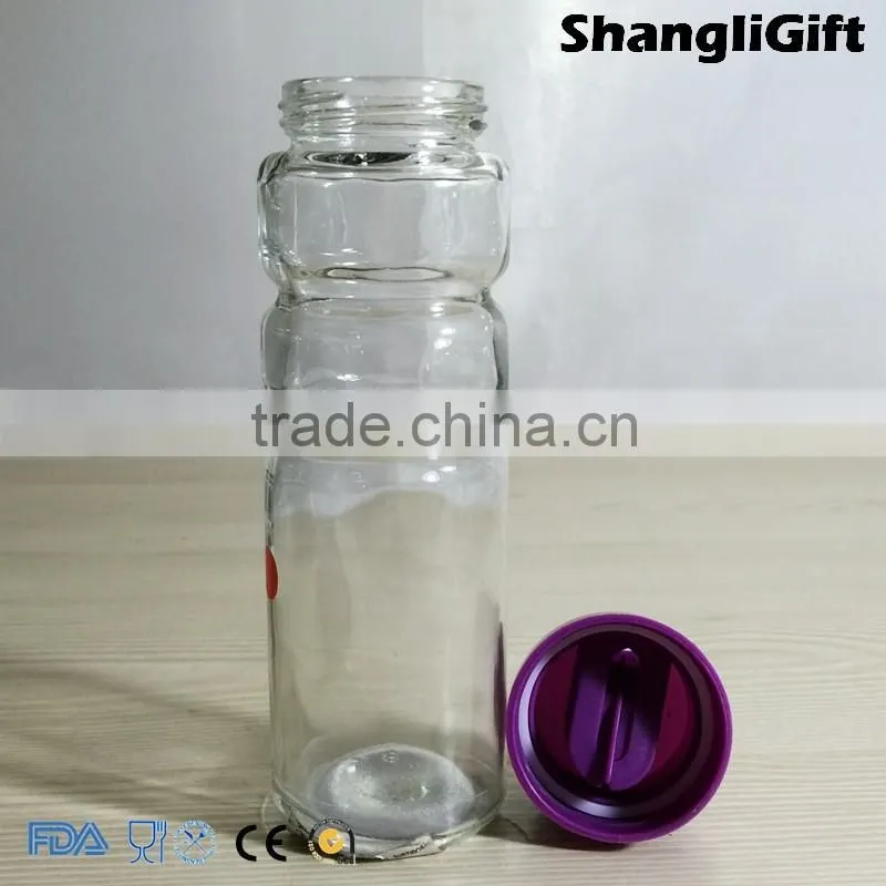 140ml Clear Spice Bottle With Purple Cap For Restaurant Glass Bottles