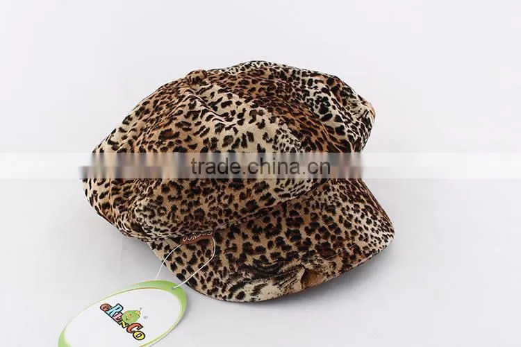 2015 Brand New Children Hats Girl Fashion Leopard Beret Baby Caps for Sale