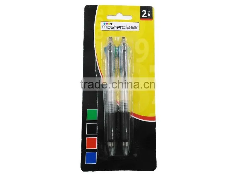 4 color ink ballpoint plastic telescopic pen