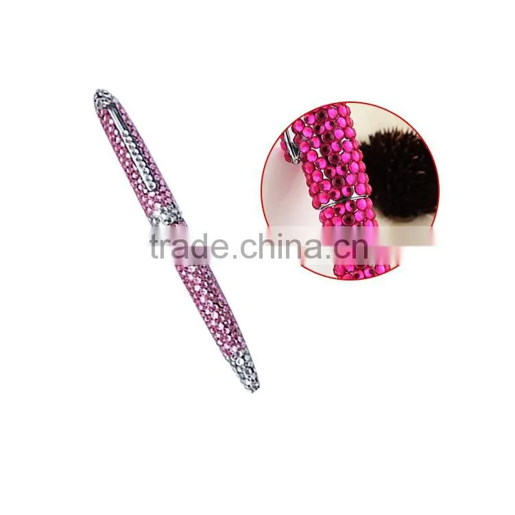 Promotional Christmac key chain and crystal ballpoint pen gift set for holiday