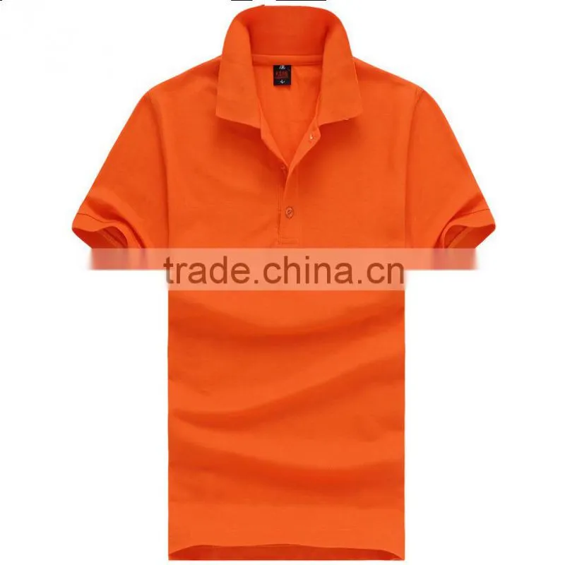 Orange polo shirt 100% cotton