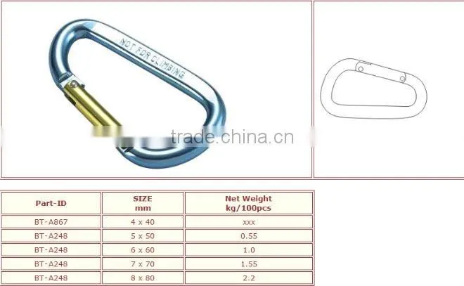 Hot Sale High QualityCarabiner Aluminum Snap Hook
